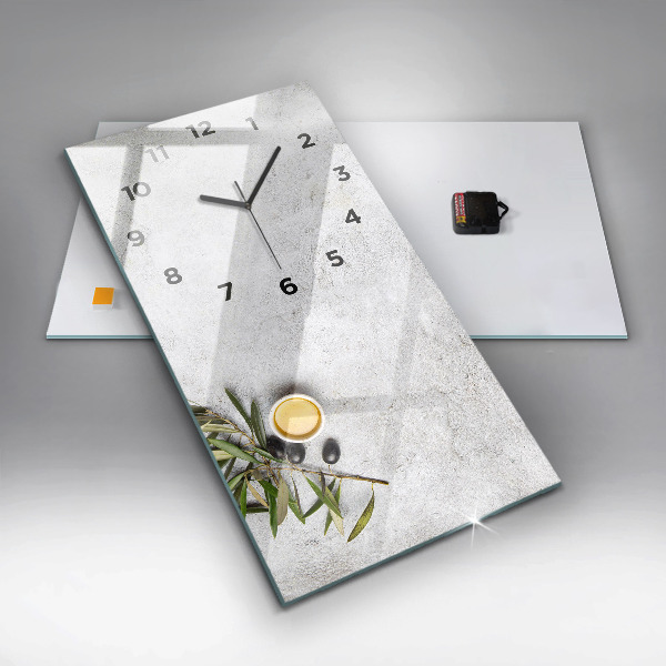 Vertikale Uhr Minimalistische Oliven