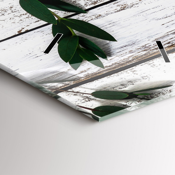 Vertikale Uhr mit motiv Helle Holzbretter