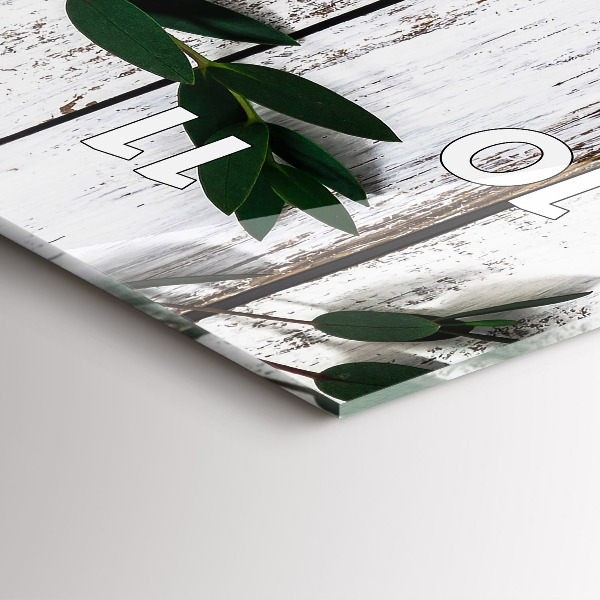 Vertikale Uhr mit motiv Helle Holzbretter