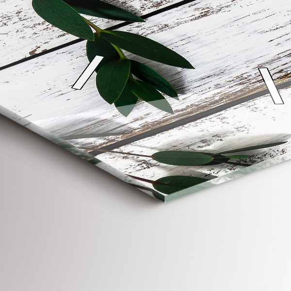 Vertikale Uhr mit motiv Helle Holzbretter