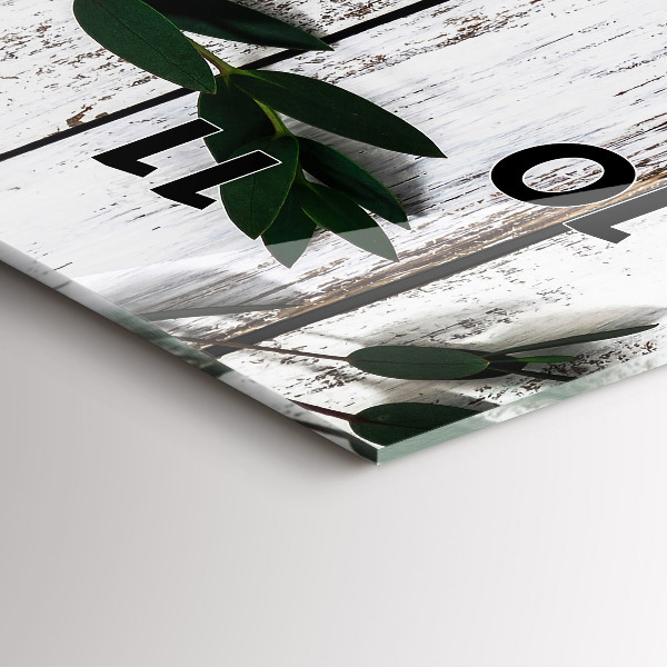 Vertikale Uhr mit motiv Helle Holzbretter