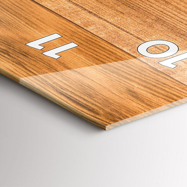 Vertikale Uhr mit motiv Hölzerne Bretter