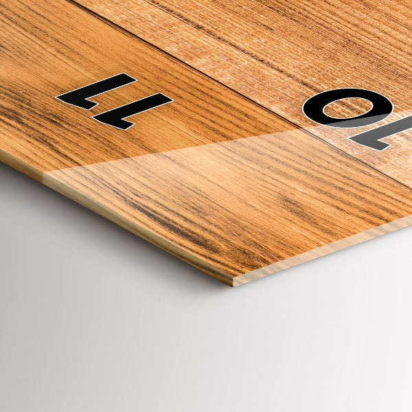 Vertikale Uhr mit motiv Hölzerne Bretter