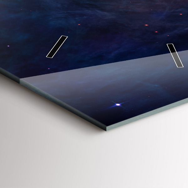 Vertikale Uhr Galaxie und Sterne