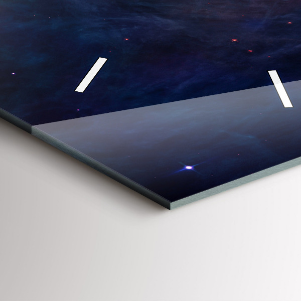 Vertikale Uhr Galaxie und Sterne