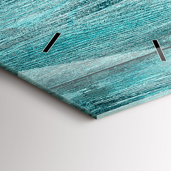 Vertikale Uhr mit motiv Blaues altes Holz