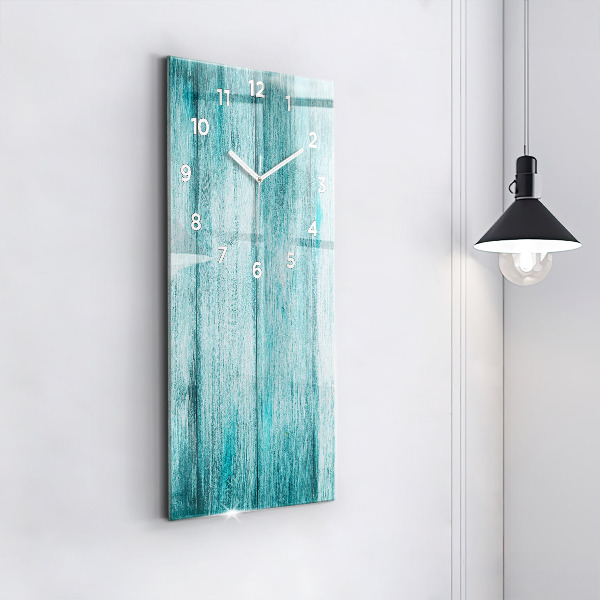 Vertikale Uhr mit motiv Blaues altes Holz
