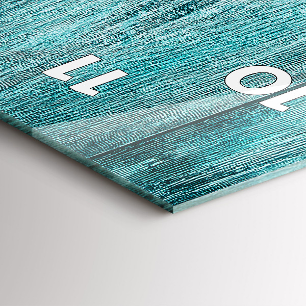 Vertikale Uhr mit motiv Blaues altes Holz