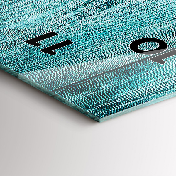 Vertikale Uhr mit motiv Blaues altes Holz