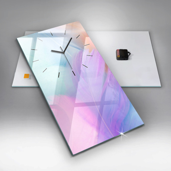 Vertikale Uhr Bunte Federn