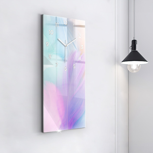 Vertikale Uhr Bunte Federn