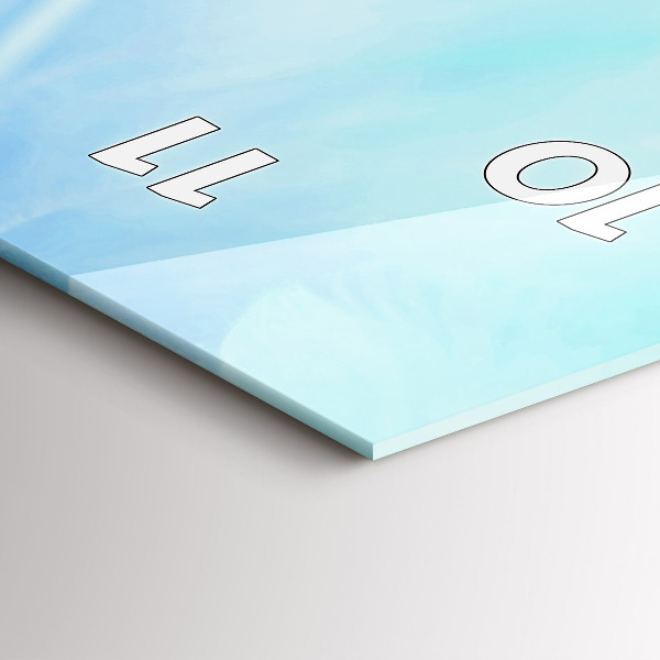 Vertikale Uhr Bunte Federn