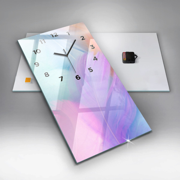 Vertikale Uhr Bunte Federn