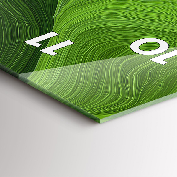 Vertikale Uhr mit motiv Moderne Wellen