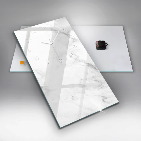 Vertikale Uhr mit motiv Eleganter Marmor