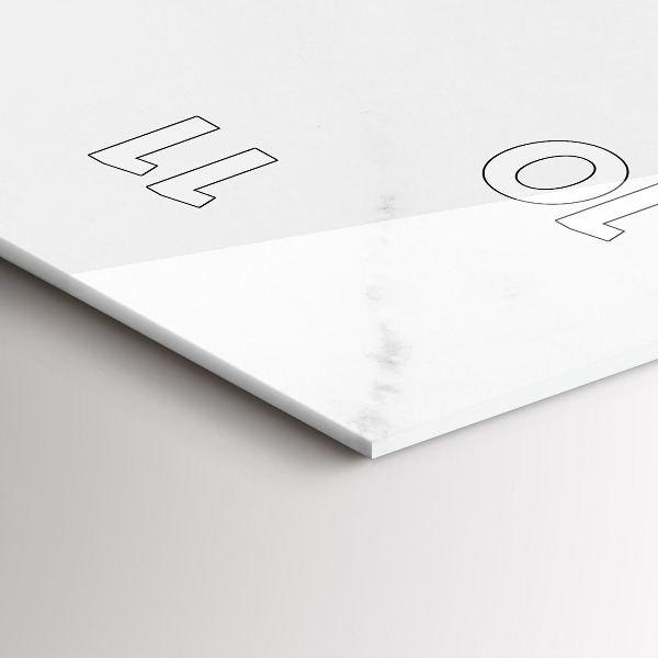 Vertikale Uhr mit motiv Eleganter Marmor