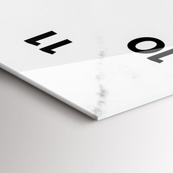 Vertikale Uhr mit motiv Eleganter Marmor