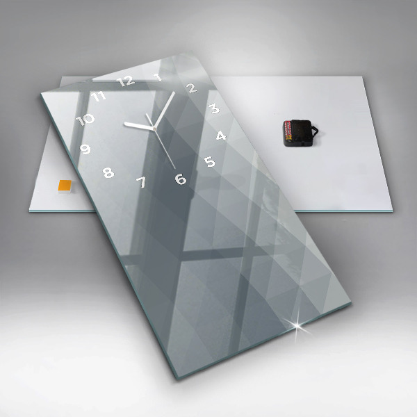 Vertikale Uhr mit motiv Graue Abstraktion