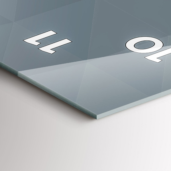 Vertikale Uhr mit motiv Graue Abstraktion