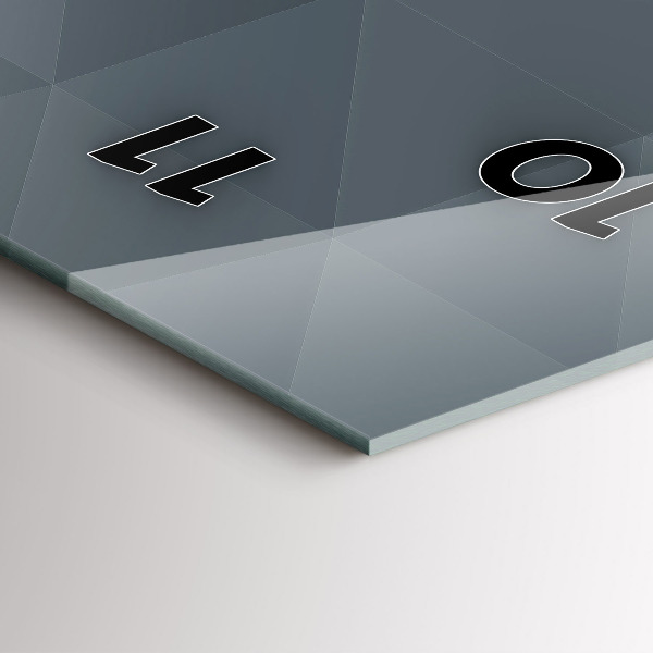 Vertikale Uhr mit motiv Graue Abstraktion