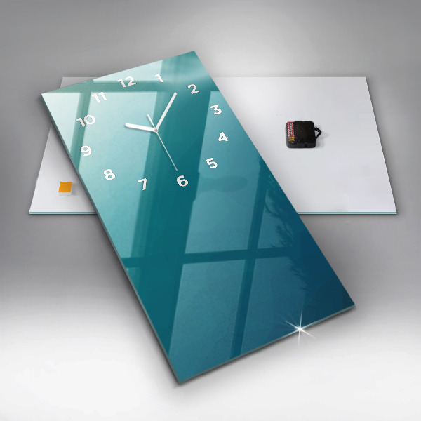 Vertikale Uhr mit motiv Marine Abstraktion