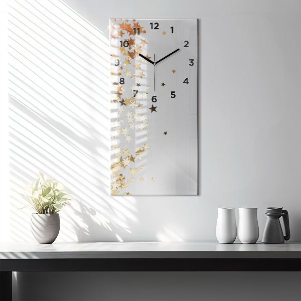 Vertikale Uhr Sterne auf hellem Hintergrund