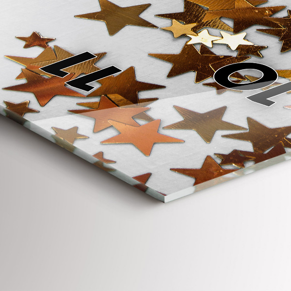 Vertikale Uhr Sterne auf hellem Hintergrund