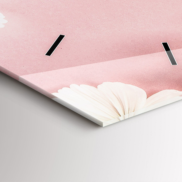 Vertikale Uhr mit motiv Gänseblümchen