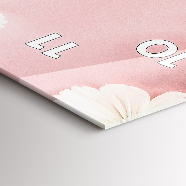 Vertikale Uhr mit motiv Gänseblümchen