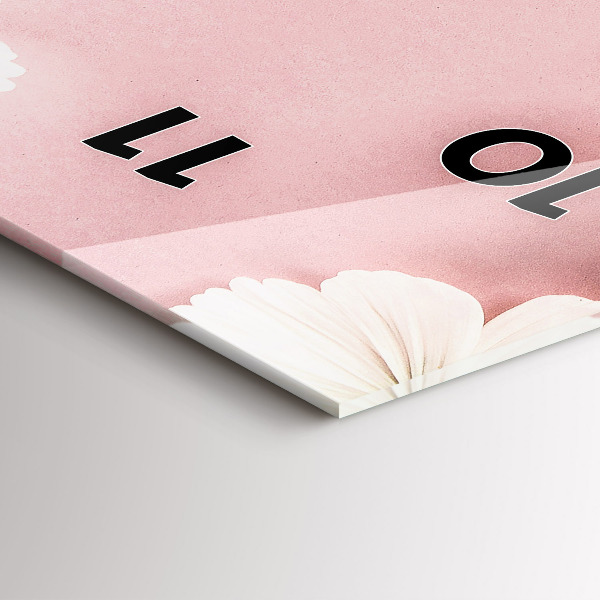 Vertikale Uhr mit motiv Gänseblümchen