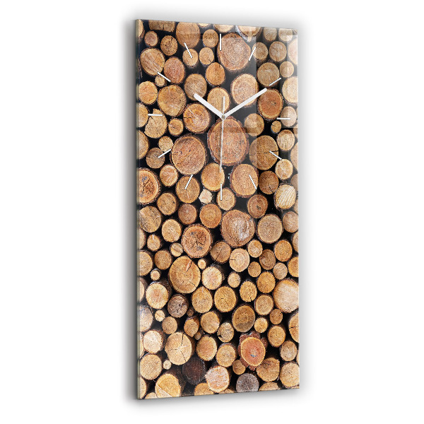 Vertikale Uhr mit motiv Baumringe