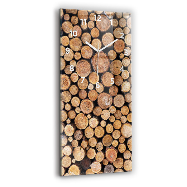 Vertikale Uhr mit motiv Baumringe
