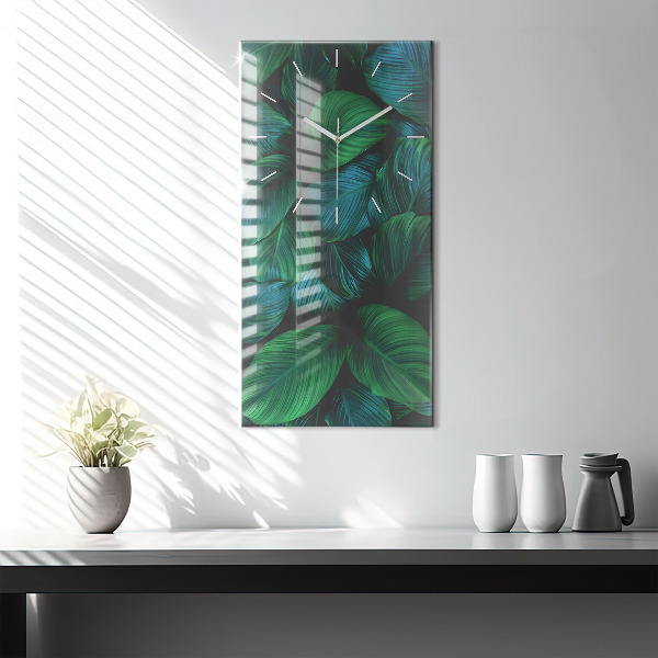 Vertikale Uhr mit motiv Blätter der Natur
