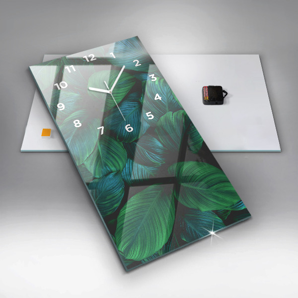 Vertikale Uhr mit motiv Blätter der Natur