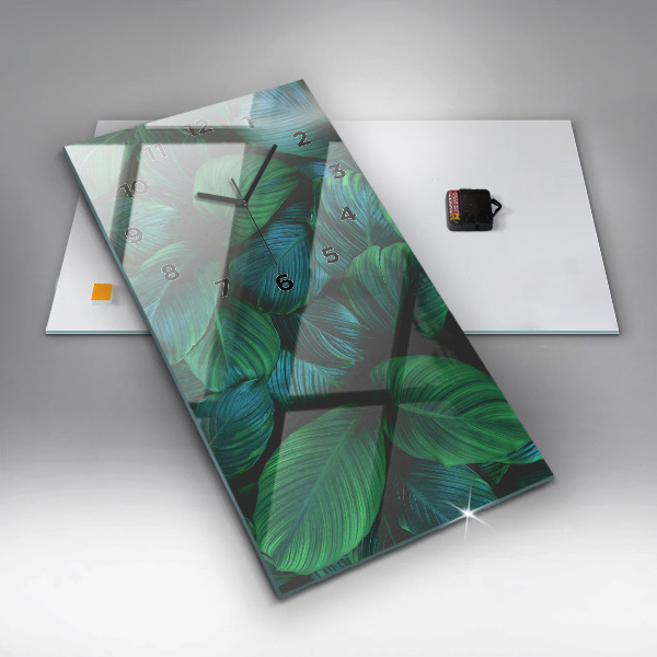 Vertikale Uhr mit motiv Blätter der Natur