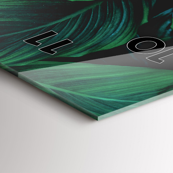 Vertikale Uhr mit motiv Blätter der Natur