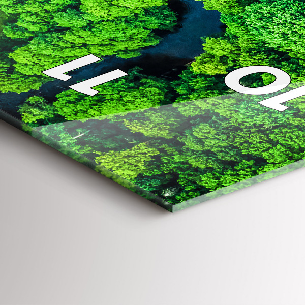 Vertikale Uhr mit motiv Fluss im Wald