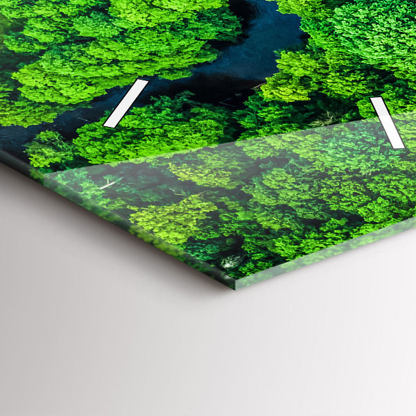 Vertikale Uhr mit motiv Fluss im Wald