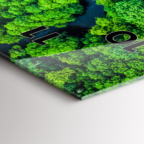 Vertikale Uhr mit motiv Fluss im Wald