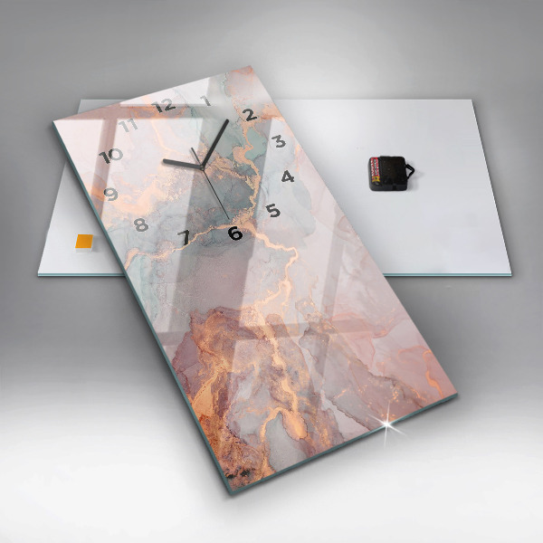 Vertikale Uhr mit motiv Marmor Textur