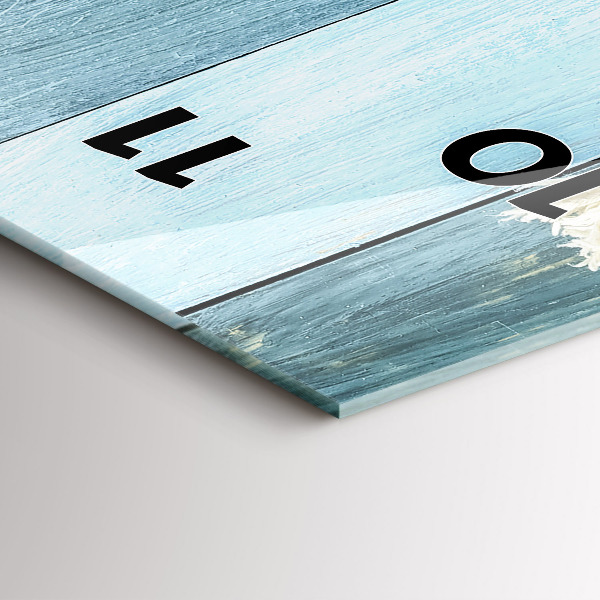 Vertikale Uhr Streifen und Muscheln