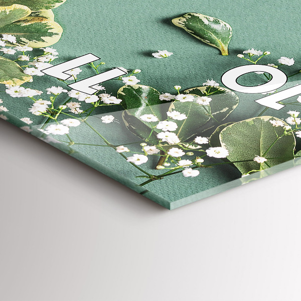 Vertikale Uhr mit motiv Zarte Blumen