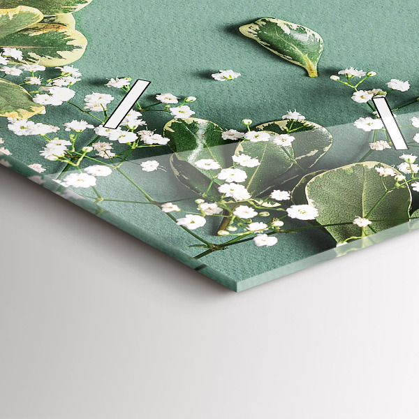 Vertikale Uhr mit motiv Zarte Blumen