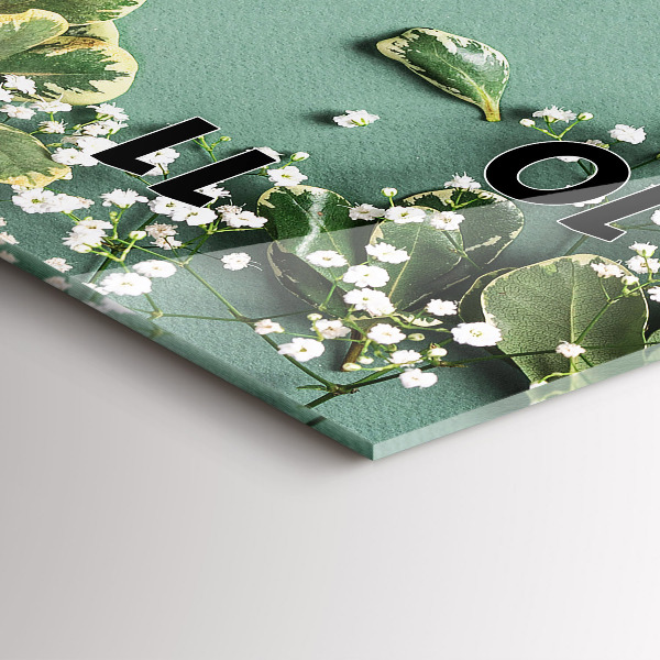 Vertikale Uhr mit motiv Zarte Blumen