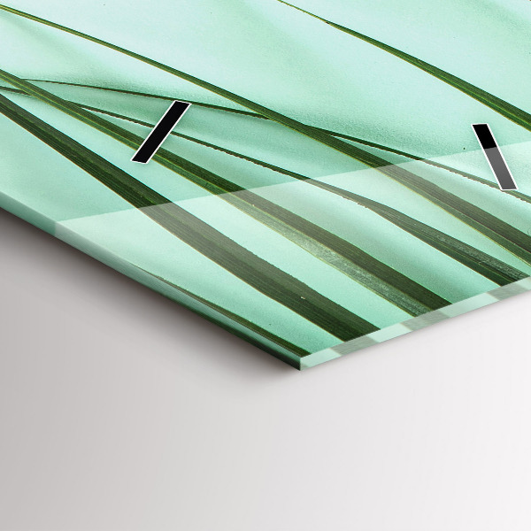 Vertikale Uhr mit motiv Monstera-Blätter