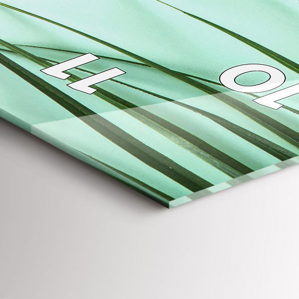 Vertikale Uhr mit motiv Monstera-Blätter