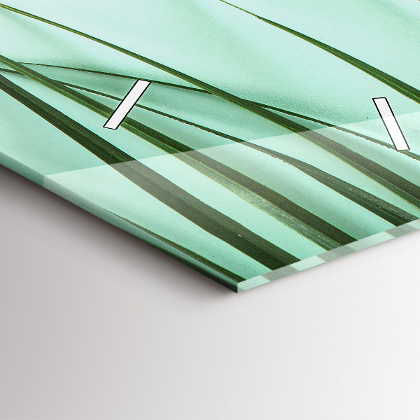 Vertikale Uhr mit motiv Monstera-Blätter