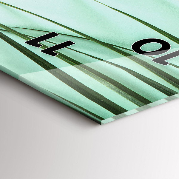 Vertikale Uhr mit motiv Monstera-Blätter