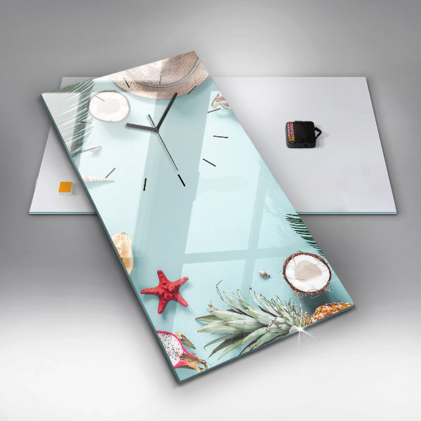 Vertikale Uhr mit motiv Sommer Komposition