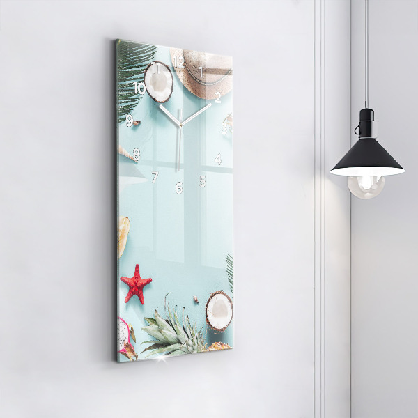 Vertikale Uhr mit motiv Sommer Komposition